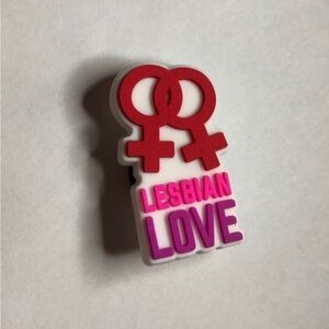 5/$10 Lesbian love shoe charm/jibbitz